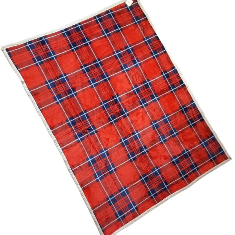 Blanket red white multi-purpose warm lining blanket couch bed, armchair
